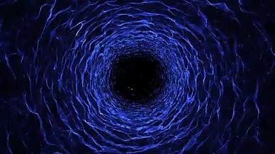 宇宙黑洞太空旋转科技蓝色科幻视频背景视频的预览图